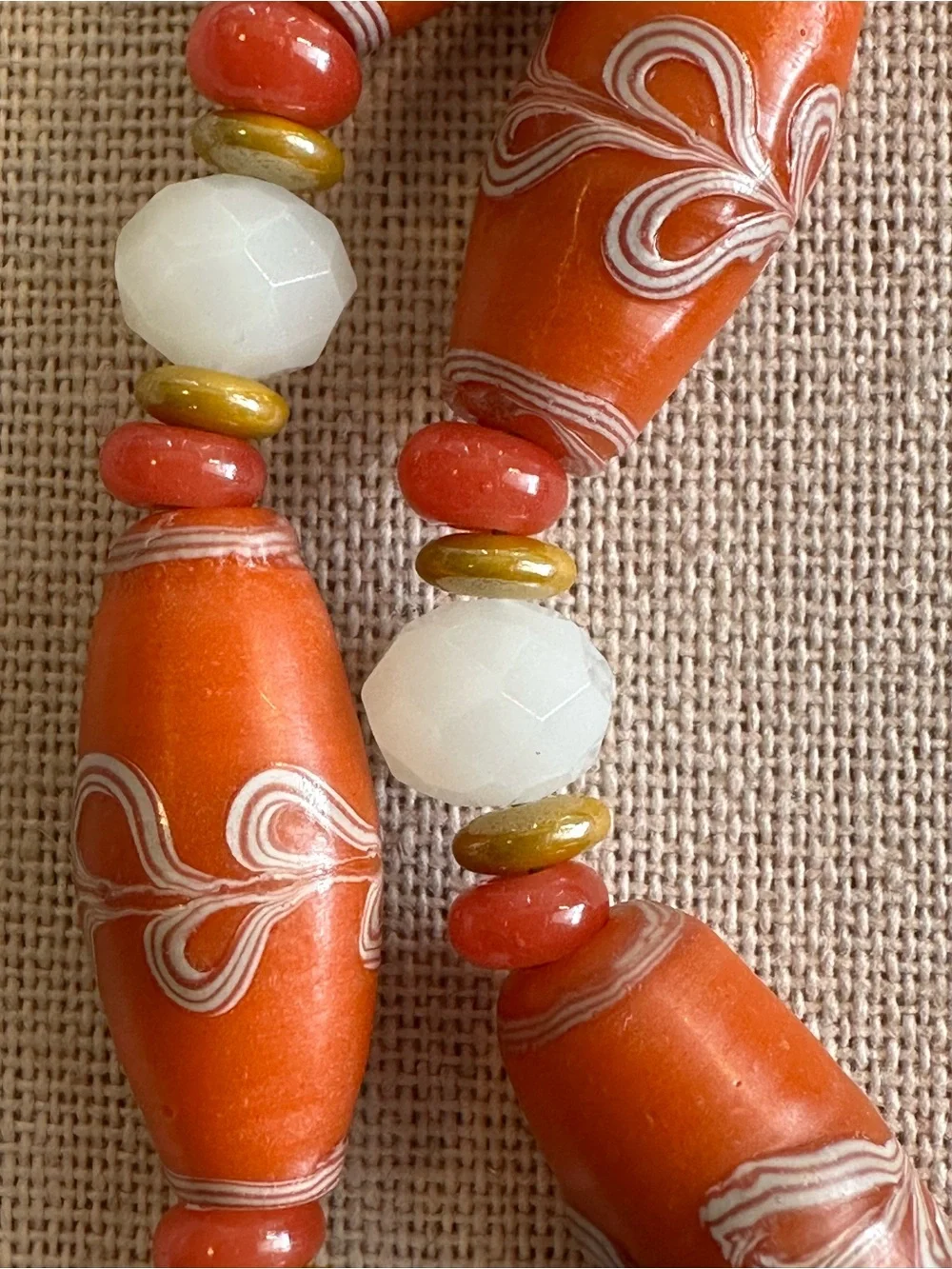 Handmade orange african